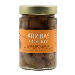 Arribas do Douro Pitted Green Olives in Extra Virgin Olive Oil and Garlic