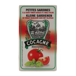 Cocagne Small Sardines in Olive Oil with Tomato and Basil