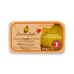 Campos Santos Filetes de caballa en aceite de oliva, curry y guindilla