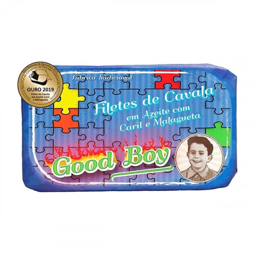 Good Boy Filetes de caballa en aceite de oliva con curry y guindilla