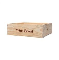 4x Three Bottles Wooden Box without the Front Panel - PFM0042