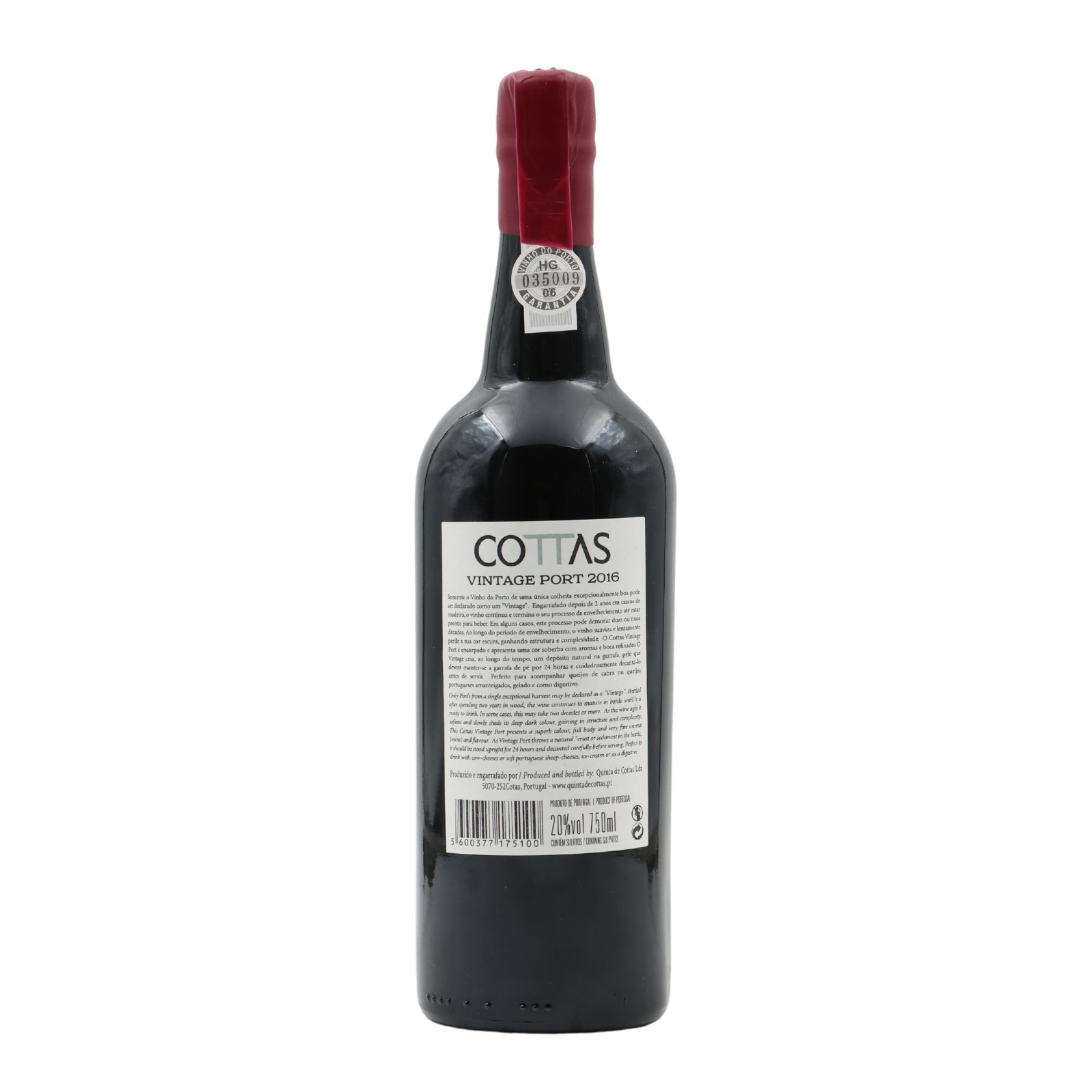 Cottas Vintage Portwein 2016