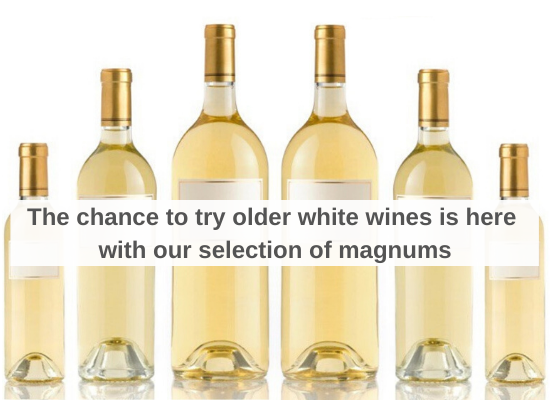 The best way to try older white wines is here with our selection of magnums