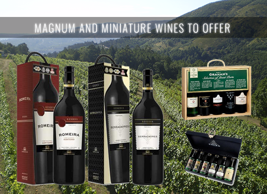 The Magnum bottles and Port Wine miniatures are a great option for the upcoming Christmas season 