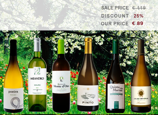 25% OFF in six great White Wines for the upcoming Spring time